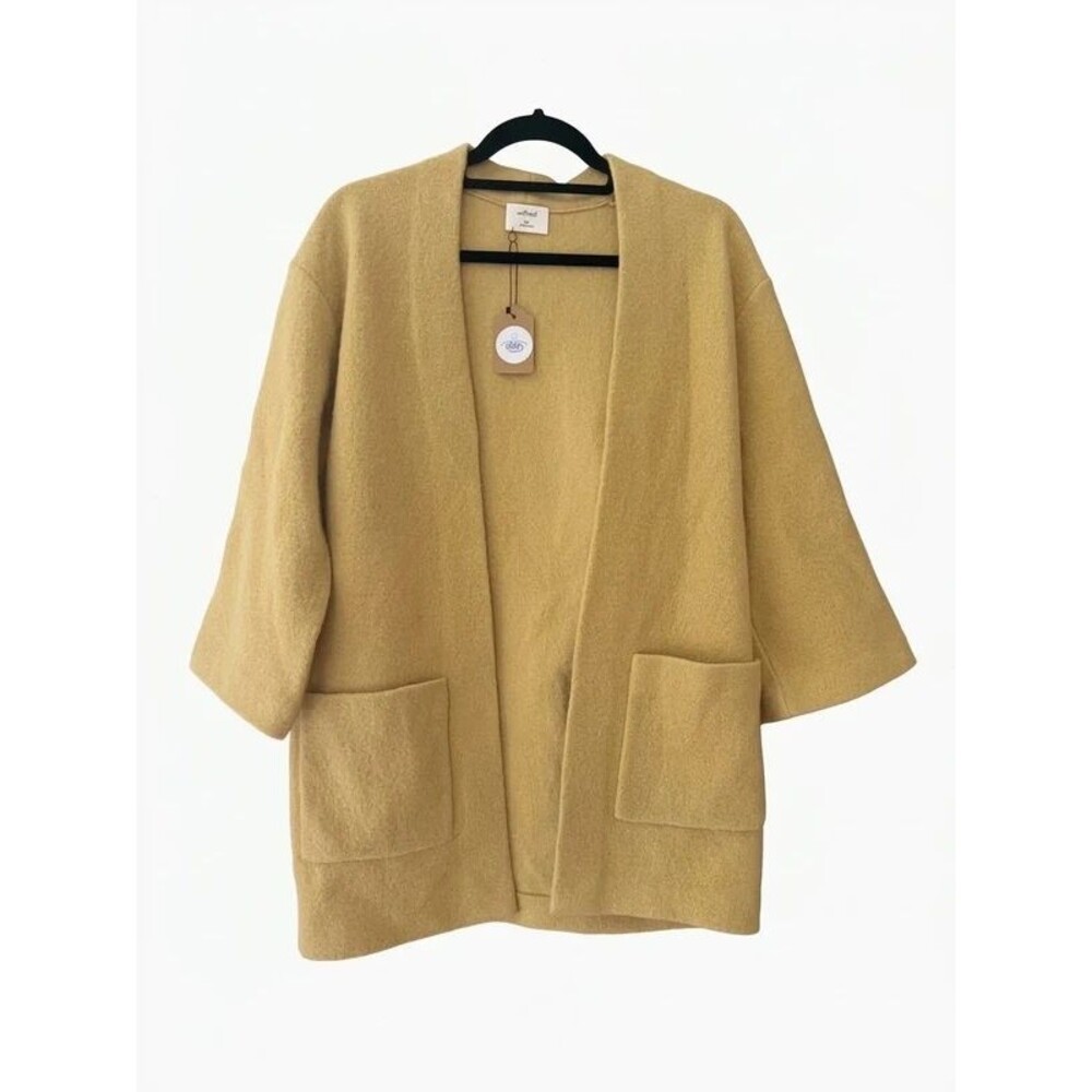 Wilfred (Aritzia) Cypress Boiled Wool Cardigan/Jacket – Mustard Yellow– Size XXS